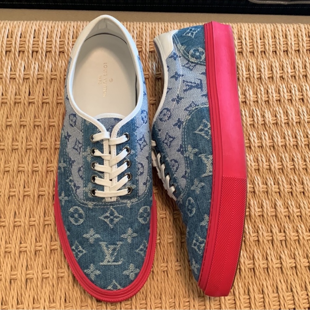Louis Vuitton Trocadero Logo Denim Sneaker - Picture 2 of 10